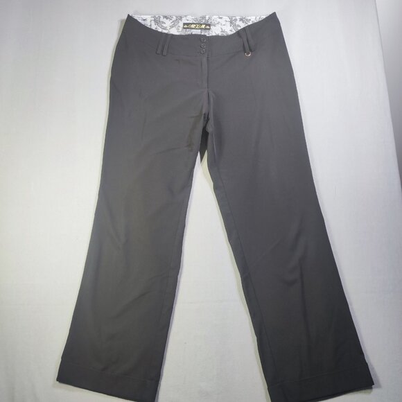MXM casual / business casual pants women's size 14 black straight wide leg - Picture 1 of 13
